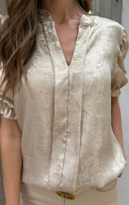 V-hals-Top-Met-Pofmouw-Metallic-Gold-54