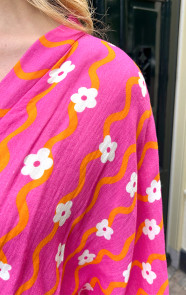Cotton-Wrap-Jurk-Flower-Print-Fuchsia-1-6