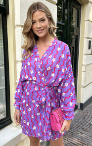 Cotton-Wrap-Jurk-Flower-Print-Paars-1-8