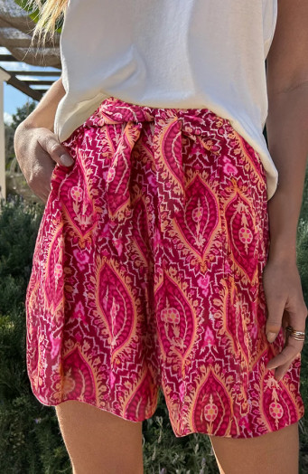 Rosso Chiffon Skort Schleife Rot