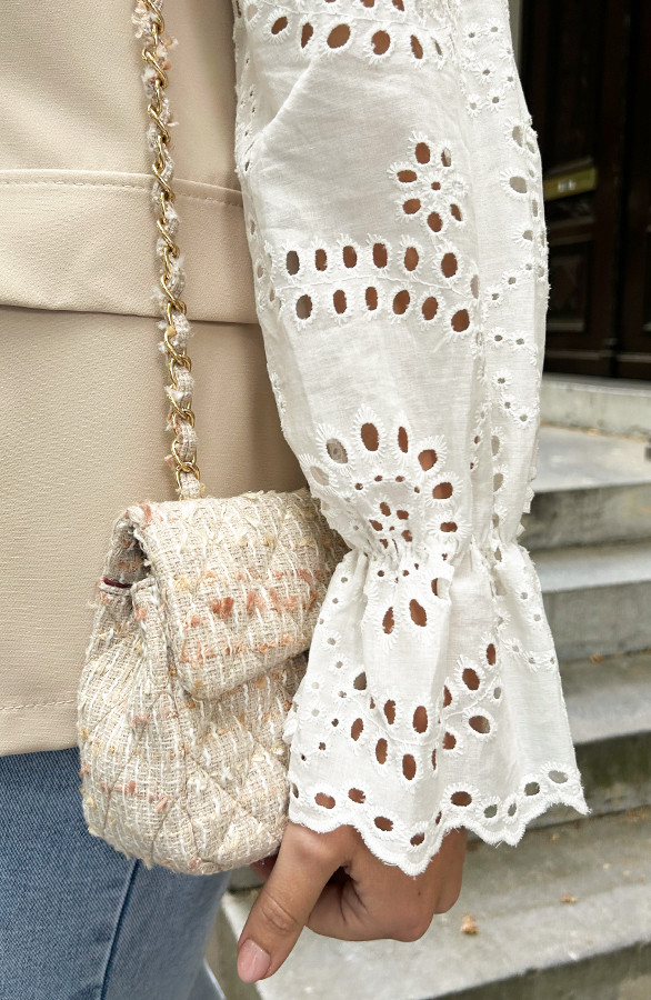 Embroidery-Blazer-Lange-Mouwen-Beige-5