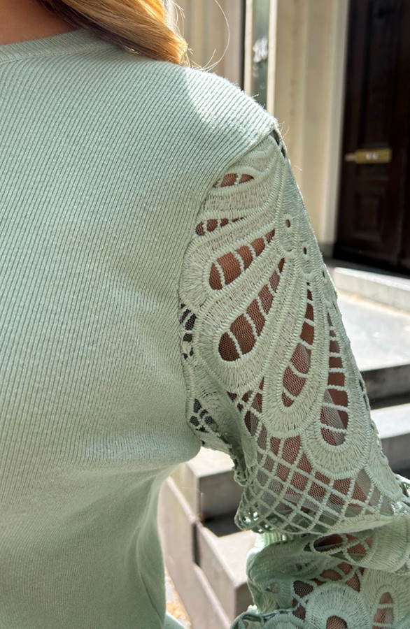 Lace-Sleeve-Soft-Trui-Mint-12-1
