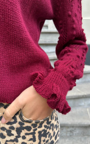 Detailed-Sleeve-Trui-Burgundy