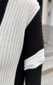 Fashion-Strepen-Trui-Zwart