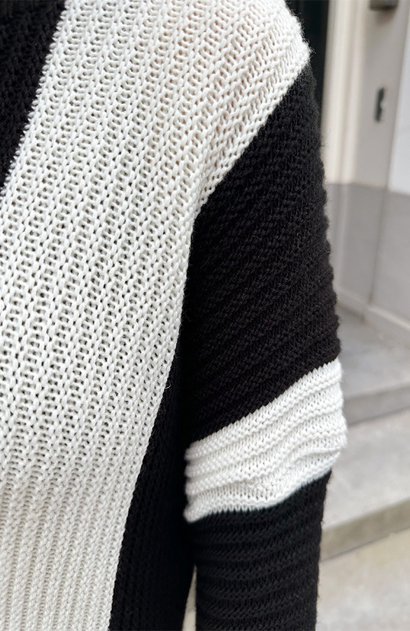 Fashion-Strepen-Trui-Zwart