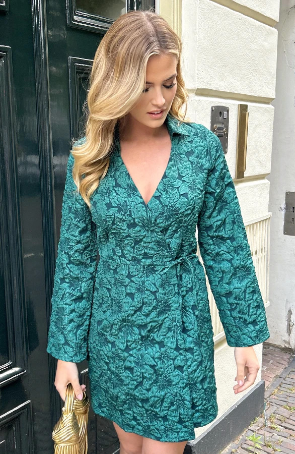 Flower-Wrap-Jurk-Smaragd-2-1