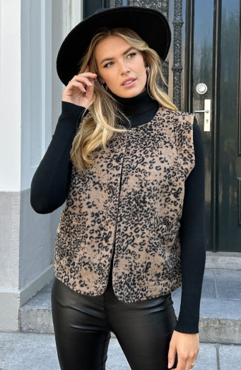 Leoparden-Schokoladenweste mit Taschen