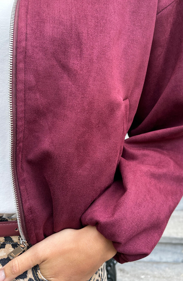 Oversized-Suede-Bomber-Jacket-Burgundy