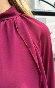 Ruffle-Chiffon-Strik-Blouse-Burgundy-1