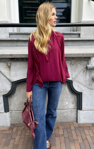 Ruffle-Chiffon-Strik-Blouse-Burgundy-3