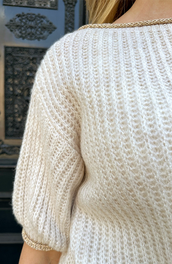 Short-Sleeve-Lurex-Trui-Beige-Goud-1