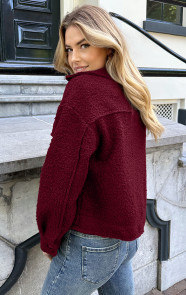 Boucle-Jacket-Met-Rits-Burgundy-4