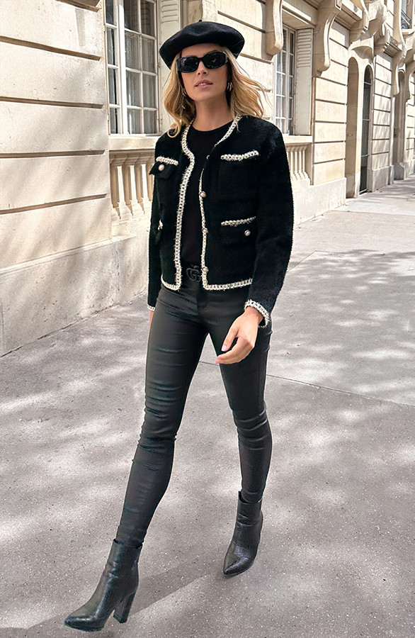 Chique-Soft-Button-Jacket-Zwart-1