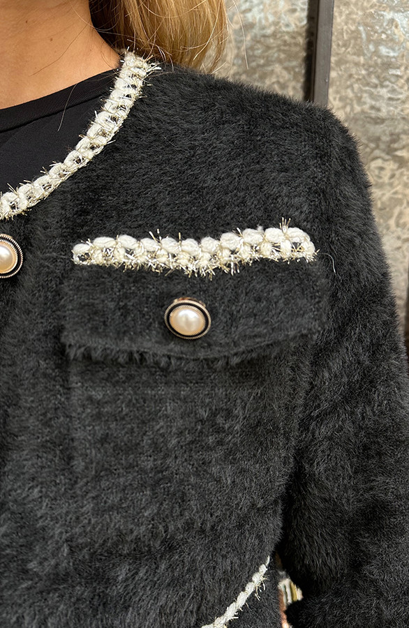 Chique-Soft-Button-Jacket-Zwart-2
