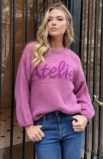 Knitted Atelier Trui Mauve