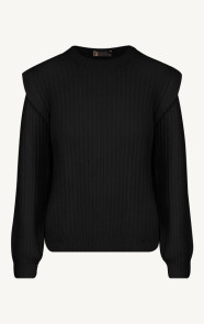 Knitted-Shoulder-Detail-Trui-Zwart-12