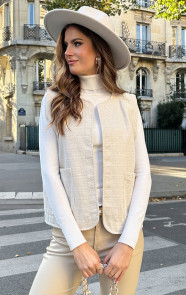 Lurex-Gilet-Met-Zakken-Beige-2