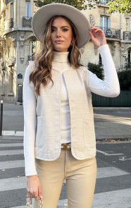 Lurex-Gilet-Met-Zakken-Beige-5