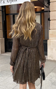 Lurex-Waistband-Dress-Brons-2