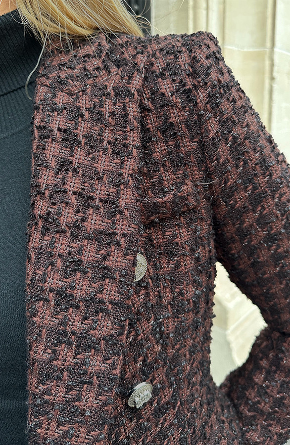 Luxury-Boucle-Pearl-Blazer-Choco-2