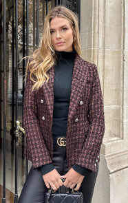 Luxury-Boucle-Pearl-Blazer-Choco-4
