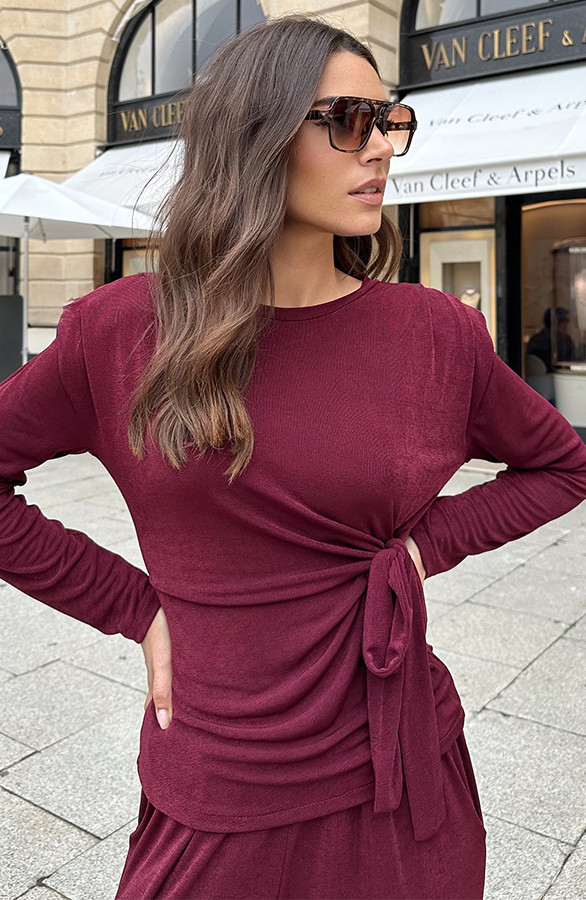 Schoudervulling-Long-Sleeve-Strech-Top-Burgundy-3
