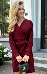 Scuba-Long-Sleeve-Jurk-Burgundy-112-2