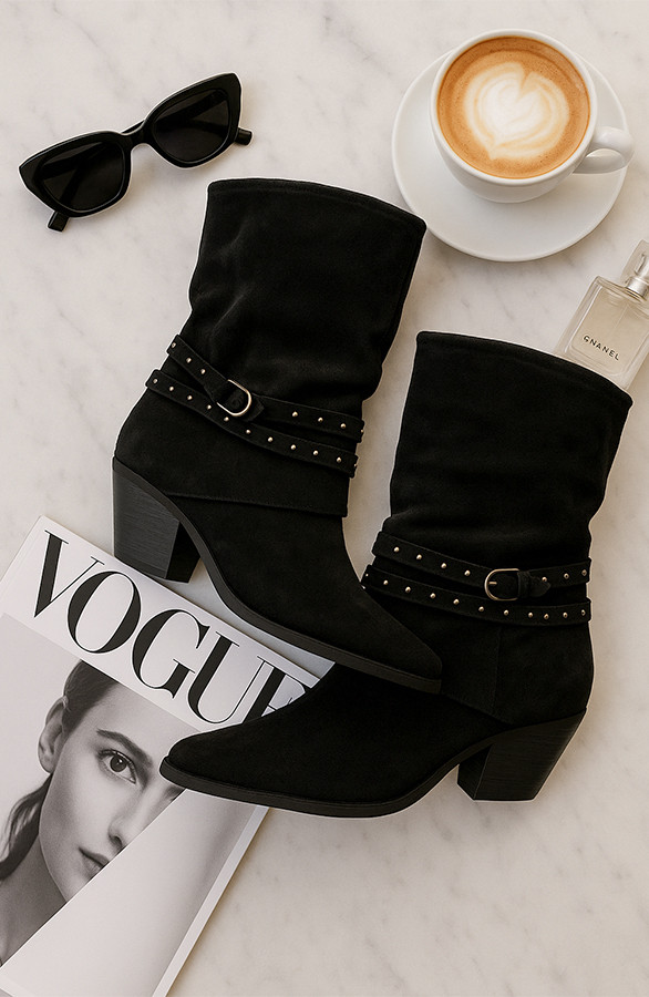 Suede-Studs-Cowboy-Boots-Zwart-12-2