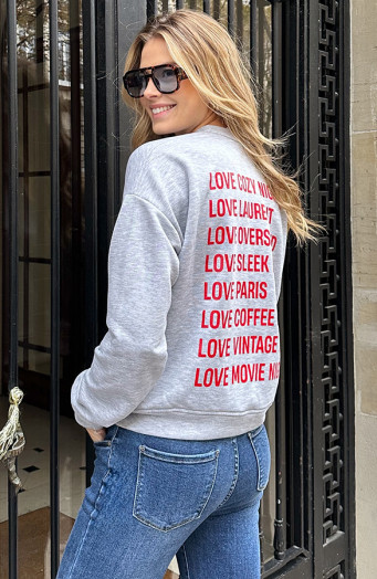All The Things I Love Pullover Grau
