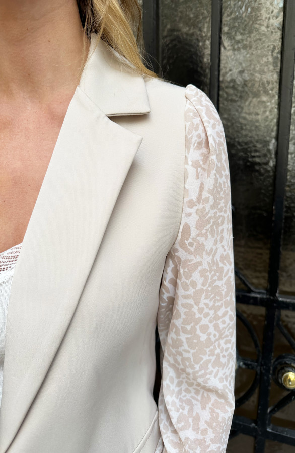 Blazer-Panter-Pofmouwen-Beige-5-8