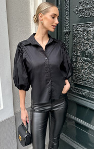 Classic-Pofmouwen-Blouse-Katoen-Zwart-deel-2-4