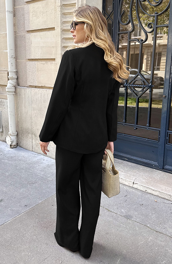 Classic-Straight-Leg-Pantalon-Zwart-2-5