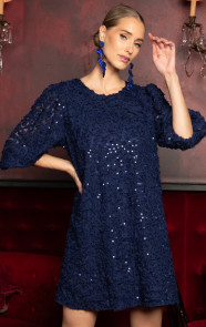 Exclusive-Pofmouw-Pailletten-Jurk-Marine-3
