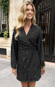 Fringe-Wrap-Jurk-Wijde-Mouw-Zwart-5-2