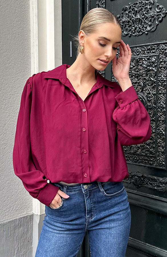 Gedrapeerde-Cropped-Blouse-Burgundy-3