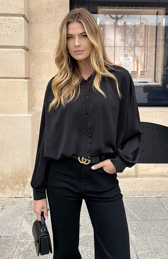 Gedrapeerde-Cropped-Blouse-Zwart-2