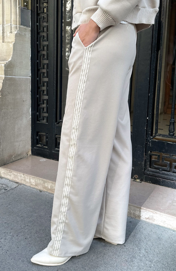 Lace-Detail-Wide-Leg-Broek-Beige-1