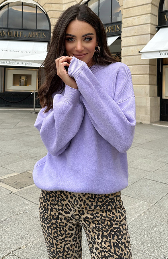 Luxury-Soft-Trui-Wijde-Mouw-Lila-15-2