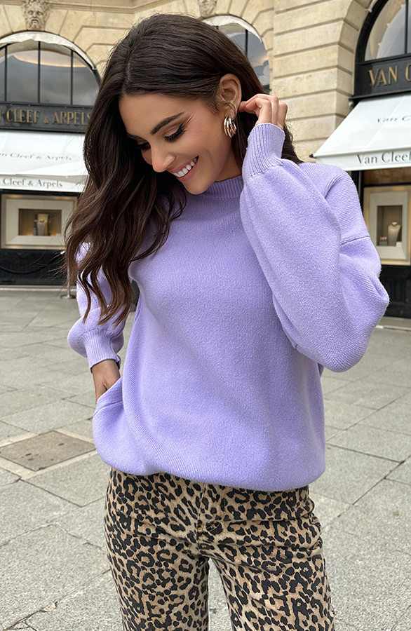 Luxury-Soft-Trui-Wijde-Mouw-Lila-15-4