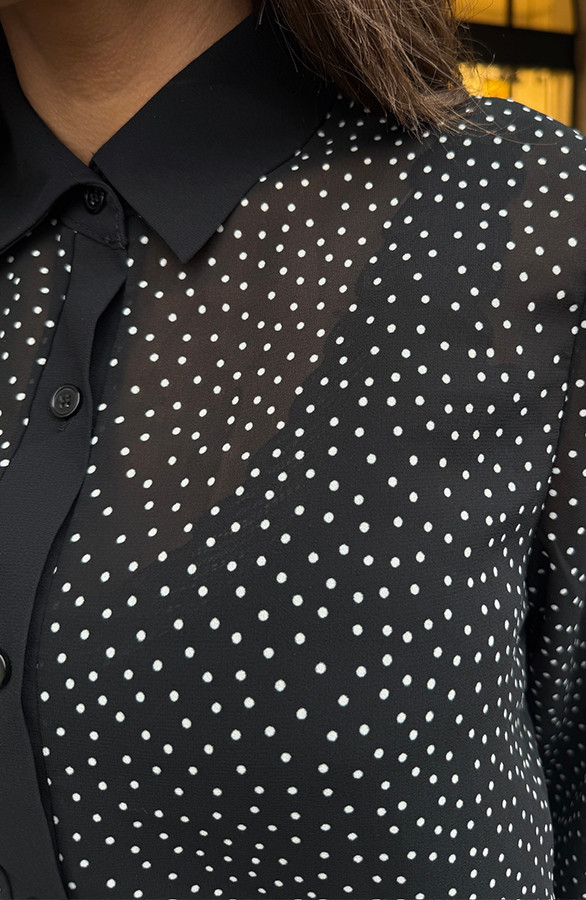 Mesh-Polkadot-Print-Blouse-Zwart-1