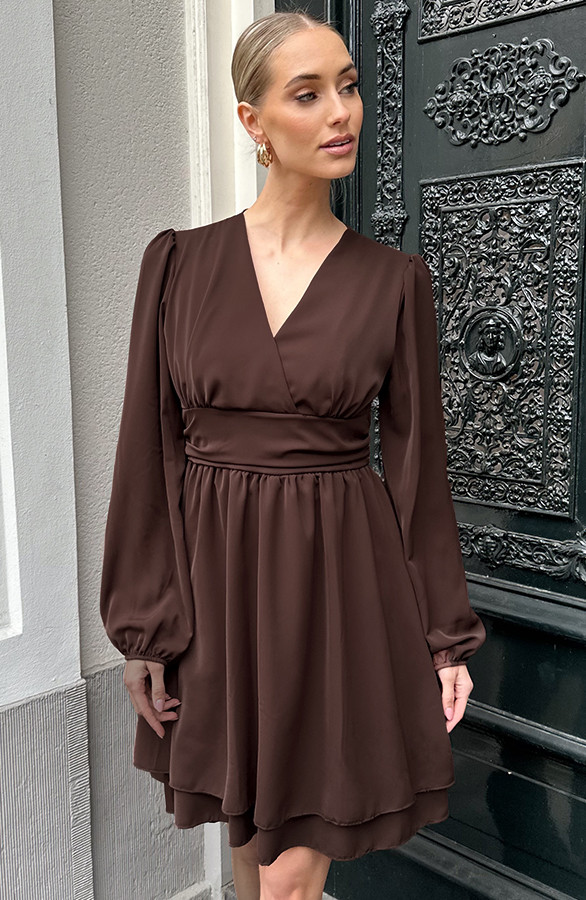 V-hals-Jurk-Strik-Detail-Choco-2-22