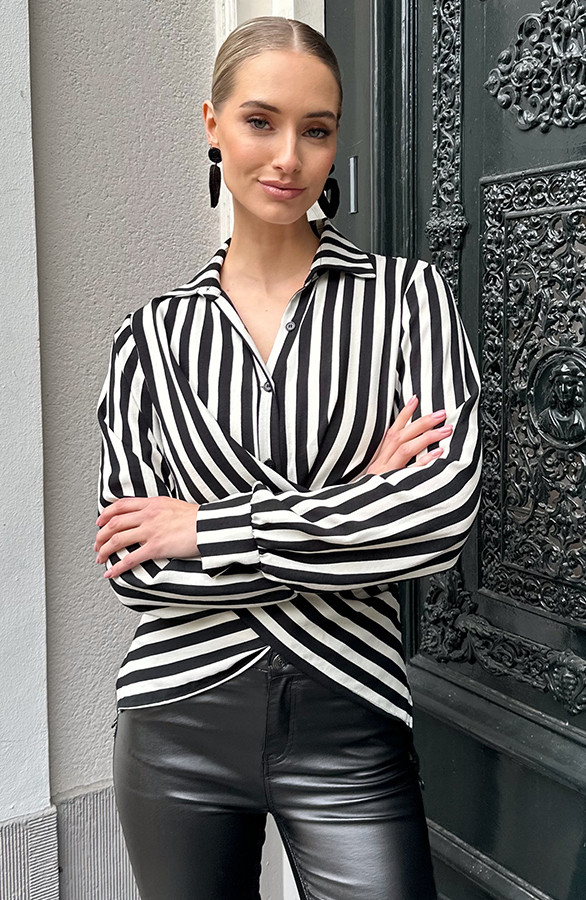 Wikkel-Blouse-Striped-Zwart-7