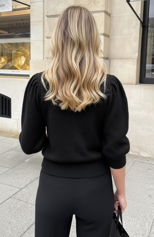 Hartjes-Knitted-Pofmouwen-Top-Zwart-44-2