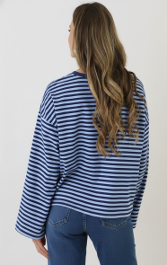 -Oversized-Strepen-Top-Katoen-Marine-Baby-Blue-11