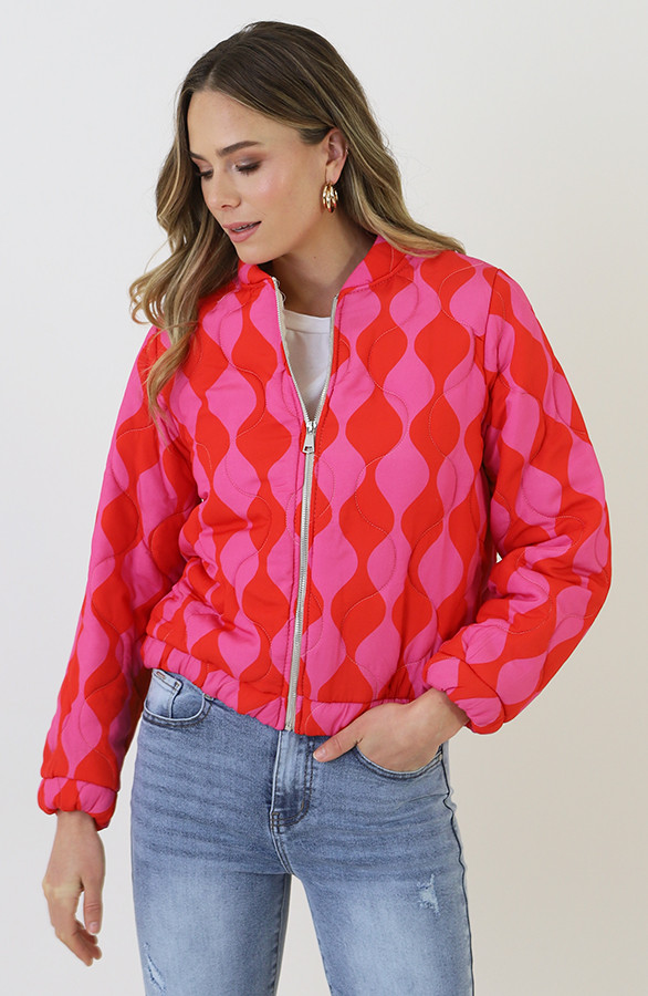 Bomber-Jacket-Classic-Print-Fuchsia-Red-6