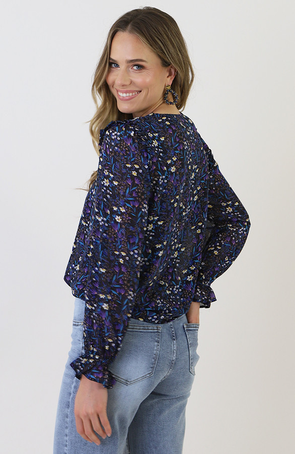 Chiffon-Ruffle-Blouse-Bloem-Multicolor-6