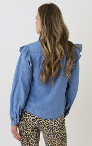Elegance-Ruffle-Denim-Blouse-6