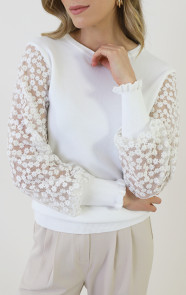 Embroidery-Sleeve-Soft-Trui-Ecru-1