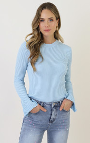 Flared-Sleeve-Top-Licht-Blauw-2