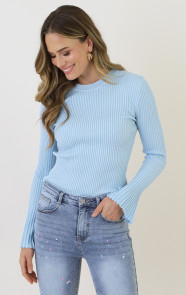 Flared-Sleeve-Top-Licht-Blauw-3